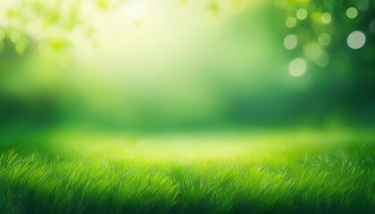 Obraz premium gentle, softly blurred green backdrop with light-colored center and fuzzy, dark borders