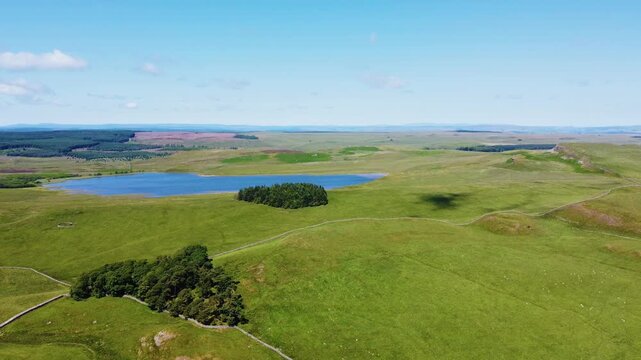 View of the lake from  Hadrian's Wall