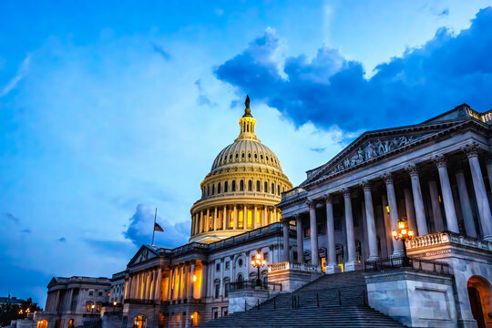 Fototapeta US Capitol Noth Side Illuminated Washington DC