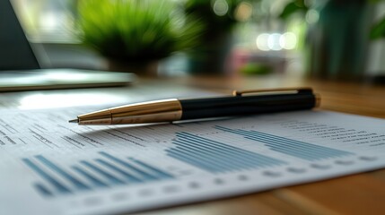 Fototapeta premium Performance report summary with key insights highlighting success metrics and areas for improvement
