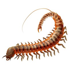 Fototapeta premium Centipede Gravity element animal cartoon isolated whitebackground 16:9