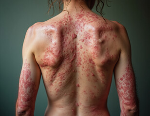 a person with skin infection