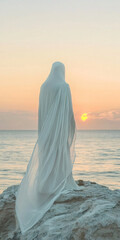Hope depicted with a sunrise over the horizon