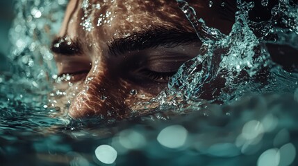 Underwater Eye Closeup.