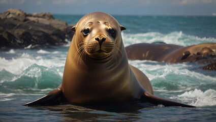 sea lion on the beach