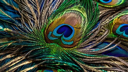 Fototapeta premium peacock feather background