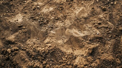 A close-up of coarse sand, highlighting the rich texture and earthy tones for a rugged background.