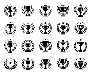 Trophy Award Icons Set