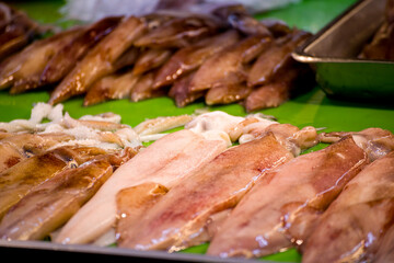  fresh squid of fish market