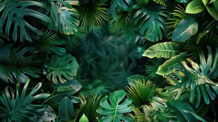 A natural frame of tropical leaves around an open space in the center for text.