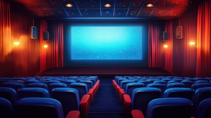 Empty Movie Theater Seats.