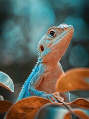 Lizard isolated on cute background