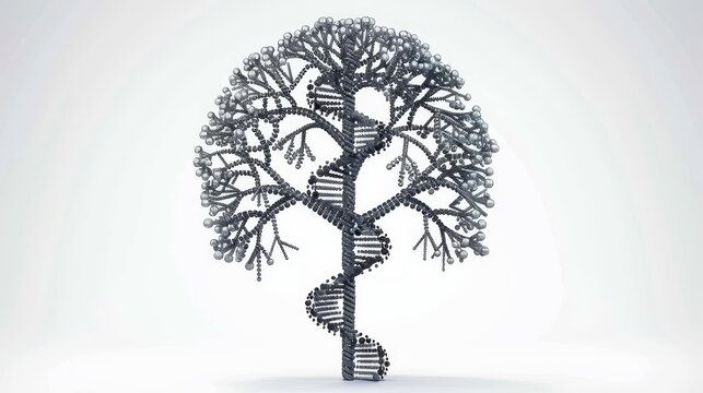 Exploring ancestral connections  family tree, dna, genes, and genetic heritage concept