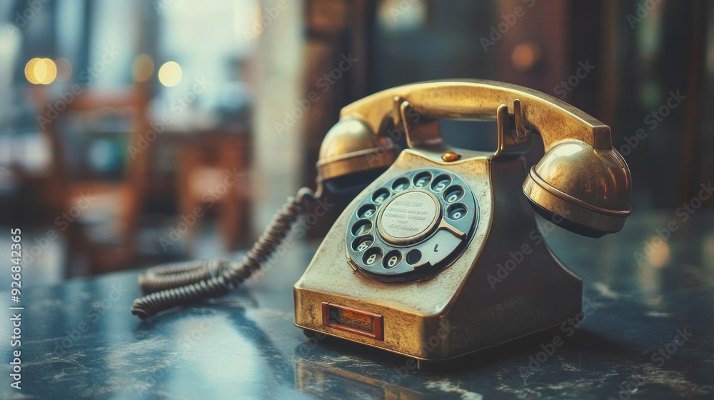 Wall mural vintage rotary phone