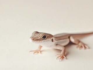 Obraz premium Lizard isolated on paper background