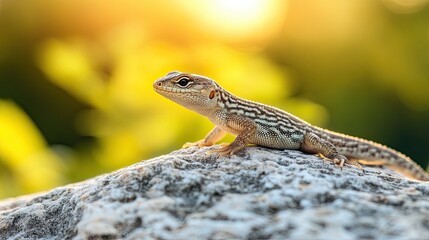 Obraz premium Lizard isolated on summer background