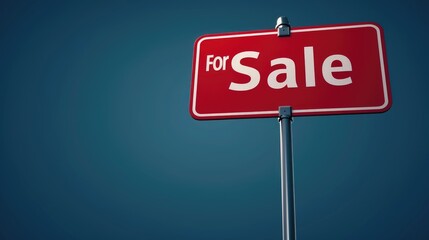 Real estate listing: For Sale text banner designed for copy space, perfect for showcasing property listings with eye-catching graphics and clear messaging to attract potential buyers