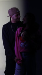 pareja artistas mujer hombre