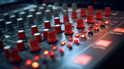 Fototapeta premium Close-up of a Mixing Console