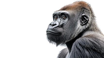 a gorilla with a white background