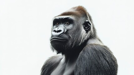 Obraz premium a gorilla with a white background