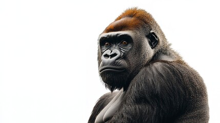 Obraz premium a gorilla with a white background 