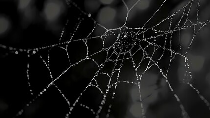 Halloween spider web dark scary