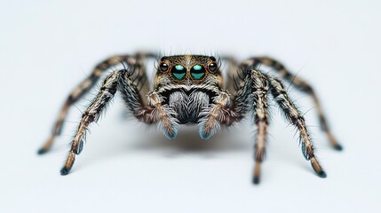 Fototapeta premium A close up of a spider on a plain white background 
