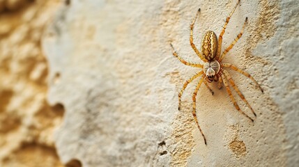 spider on the wall, nature wildlife photography