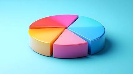 Obraz premium Detailed Pie Chart Breaking Down Graphic Income by Product Category