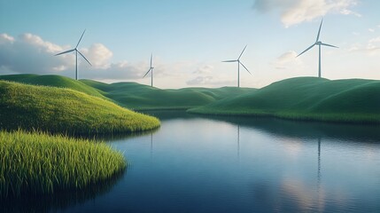 Renewable Energy Accessible and Affordable for All Sustainability Concept