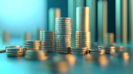 3D Rendered Income Report Showing Steady Subscription Revenue Increase