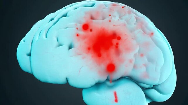 Human brain developing cerebral edema disease
