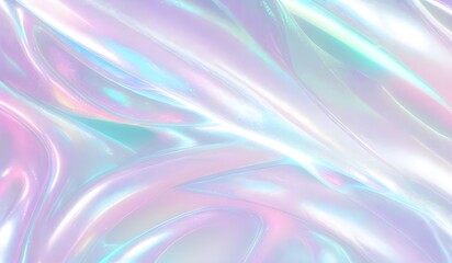 Holographic background seamless trendy iridescent light foil texture. Soft holographic pastel unicorn marble background pattern. Modern pearlescent blurry abstract swirl illustration.	
