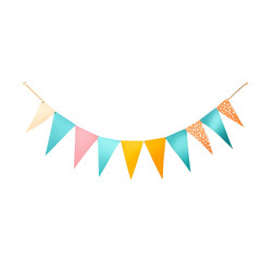 Obraz premium Colorful Party Bunting Flags