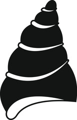 Simple vector illustration of a seashell, perfect for representing sea life or as a decorative element