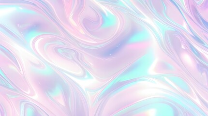 Holographic background seamless trendy iridescent light foil texture. Soft holographic pastel unicorn marble background pattern. Modern pearlescent blurry abstract swirl illustration.	
