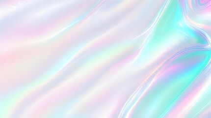 Holographic background seamless trendy iridescent light foil texture. Soft holographic pastel unicorn marble background pattern. Modern pearlescent blurry abstract swirl illustration.	
