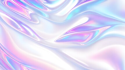 Holographic background seamless trendy iridescent light foil texture. Soft holographic pastel unicorn marble background pattern. Modern pearlescent blurry abstract swirl illustration.	
