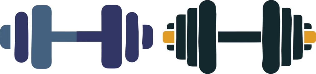 dumbbell icon silhouette vector illustration 