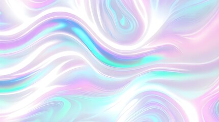 Holographic background seamless trendy iridescent light foil texture. Soft holographic pastel unicorn marble background pattern. Modern pearlescent blurry abstract swirl illustration.	
