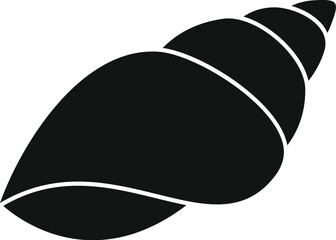 Simple vector icon of a sea shell, the protective outer layer of a sea creature