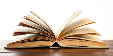 Open book isolated on background. format , education, learning, reading,blank, literature, study, design, template
