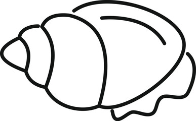 This simple seashell icon evokes the beauty of the ocean and the tranquility of coastal living