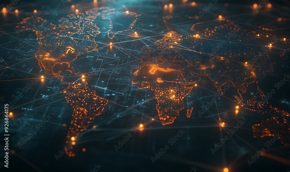 Aufkleber detailed visualization of payment gateway network with global currency connections