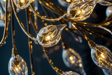 Close up on the crystal of a contemporary crystal decoration.