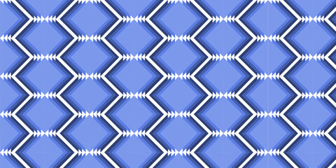 Seamless Geometric Vector Pattern blue color