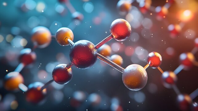 Conceptual 3D Rendered of Precursors Used in Chemical Synthesis