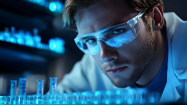 A researcher adjusting pH to study precursor behavior in a laboratory setting