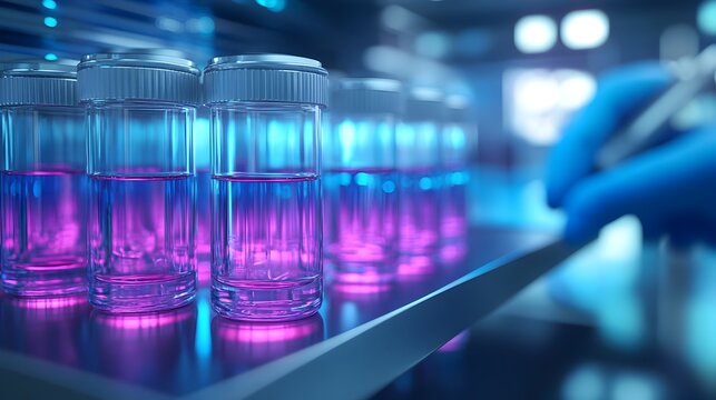 Scientist in Laboratory Adjusting pH to Observe Precursor Behavior